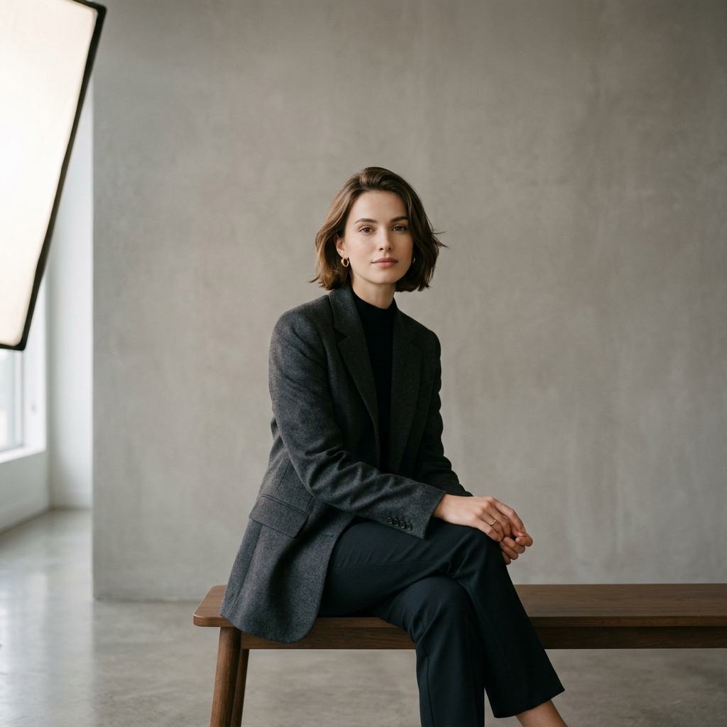 Minimalist studio portrait shoot